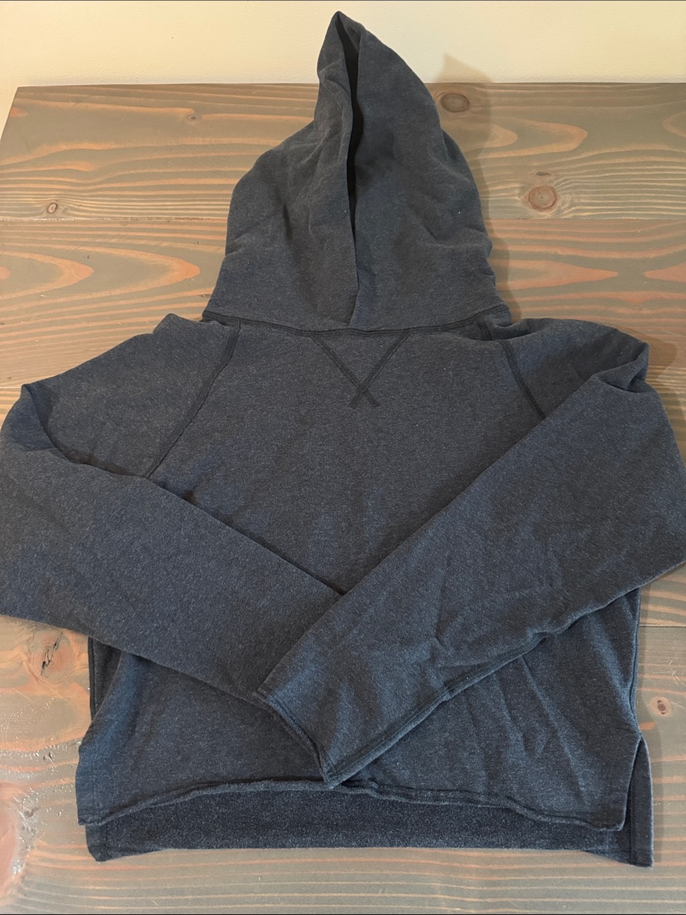 Lululemon Hooded Pullover Cropped Sweatshirt - Dark Charcoal